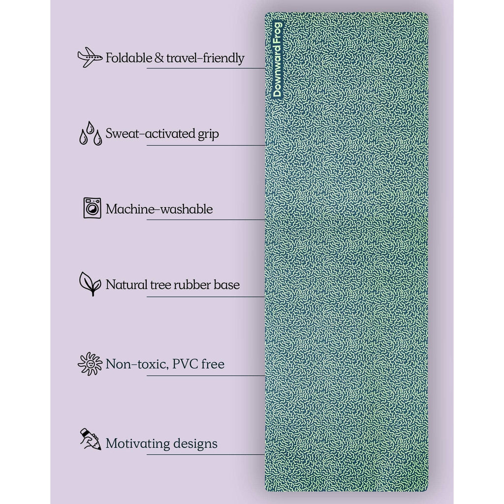 Whirly Patterned Travel Yoga Mat