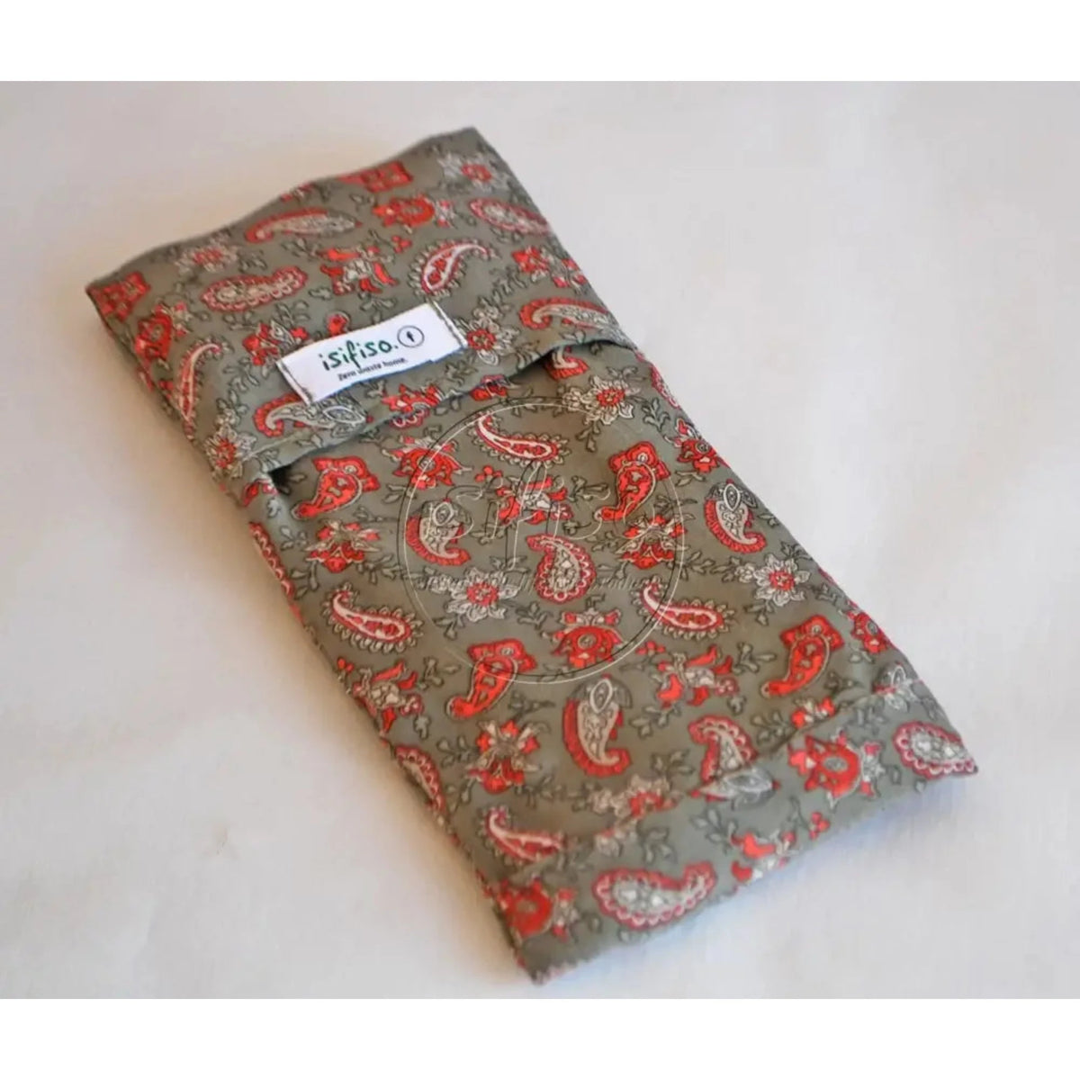 Weighted Eye Mask - Unscented - Red paisley / Rice, Wheat