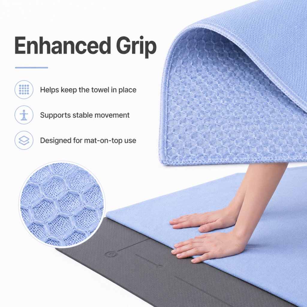 Non-Slip Microfibre Yoga Mat Towel