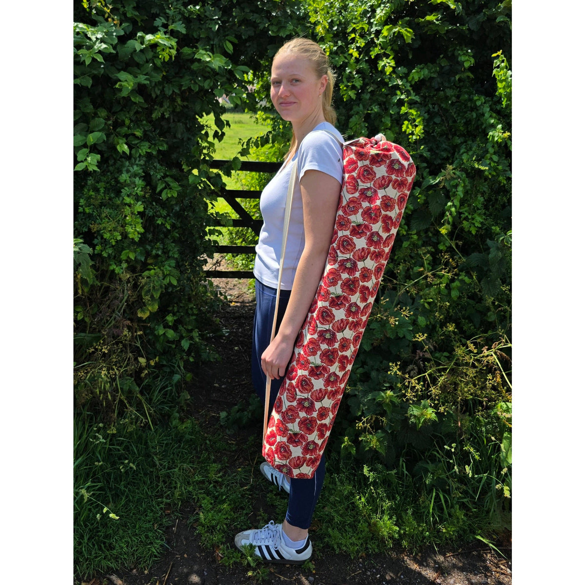 Tapestry Yoga & Pilates Mat Bag - Poppies