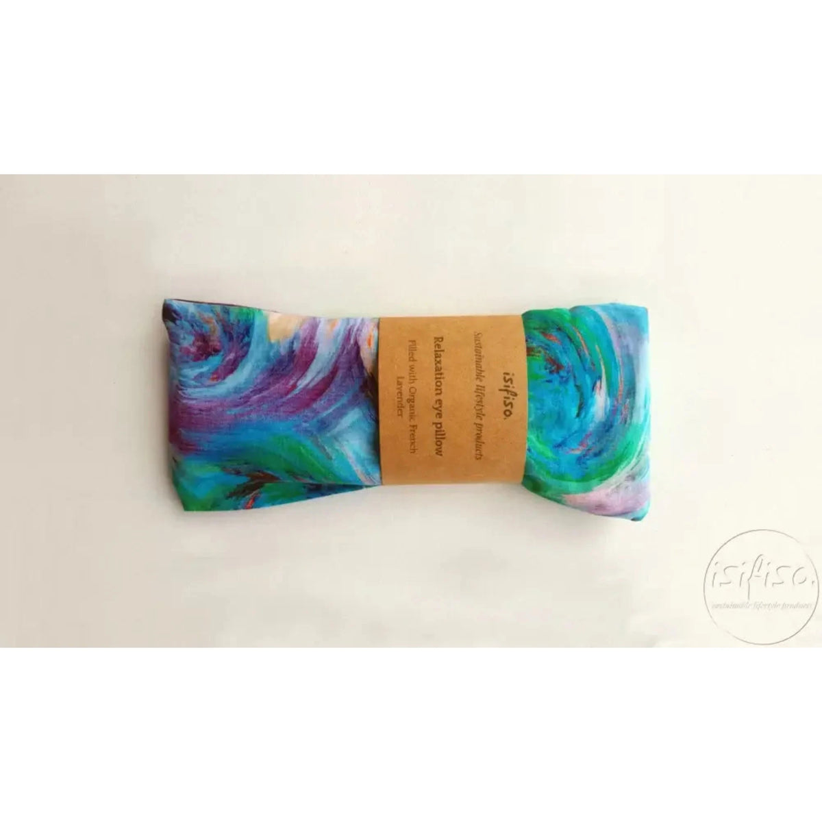 Weighted Eye Mask - Unscented - Blue swirls / Rice, Wheat