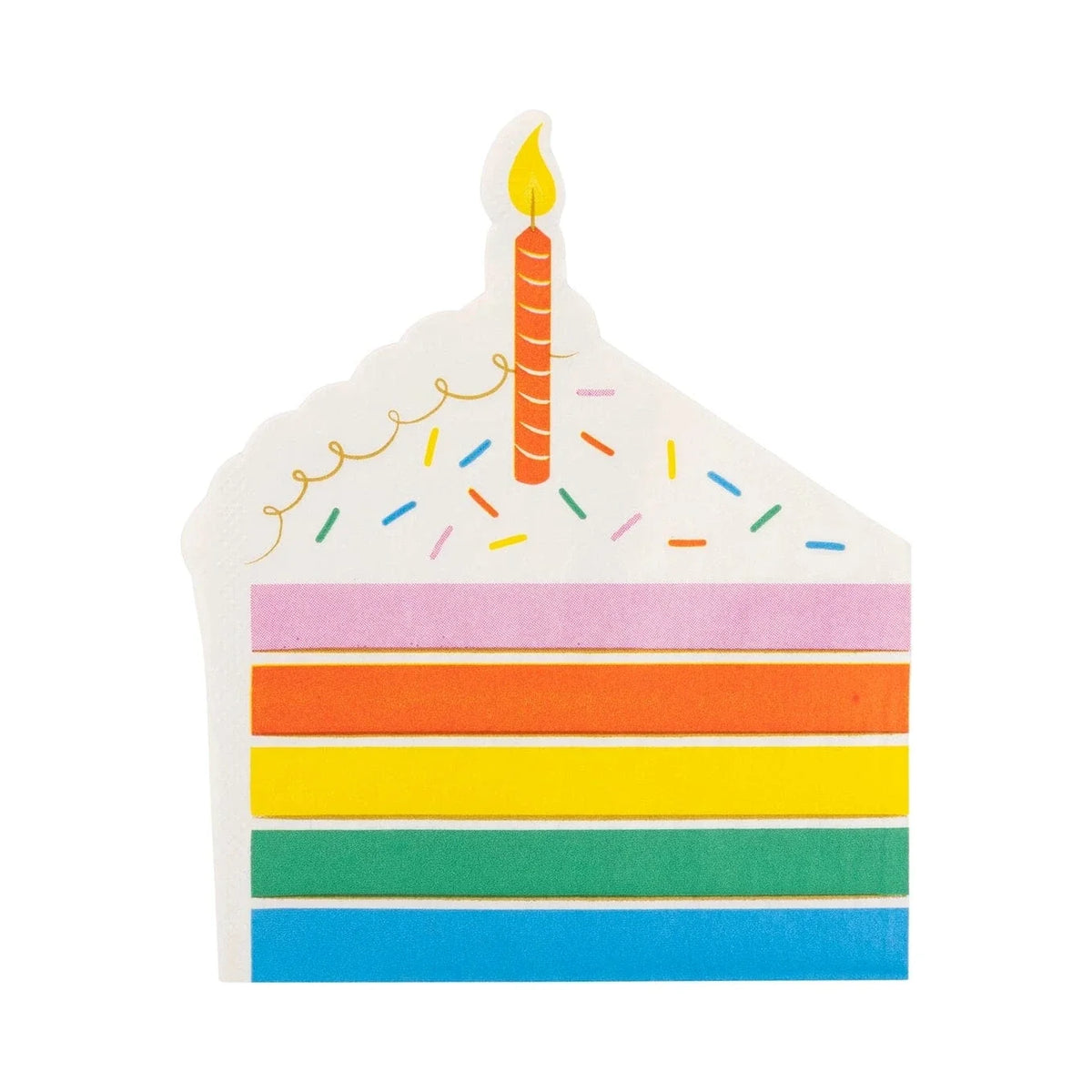 Cake Shaped Party Napkins x 18 - My Mind's Eye Party Party Hats Cake Shaped Party Napkins x 18
