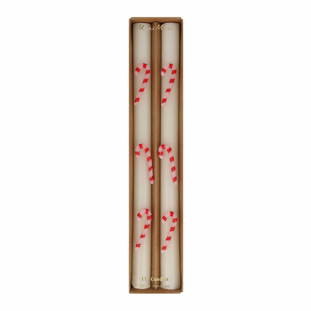 Candy Cane Christmas Table Candles x 2 | Meri Meri Christmas Candles Candle Candy Cane Christmas Table Candles x 2