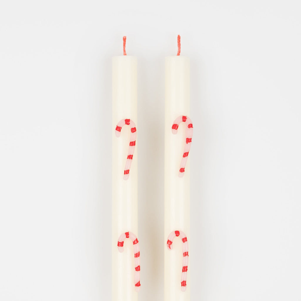 Candy Cane Christmas Table Candles x 2 | Meri Meri Christmas Candles Candle Candy Cane Christmas Table Candles x 2
