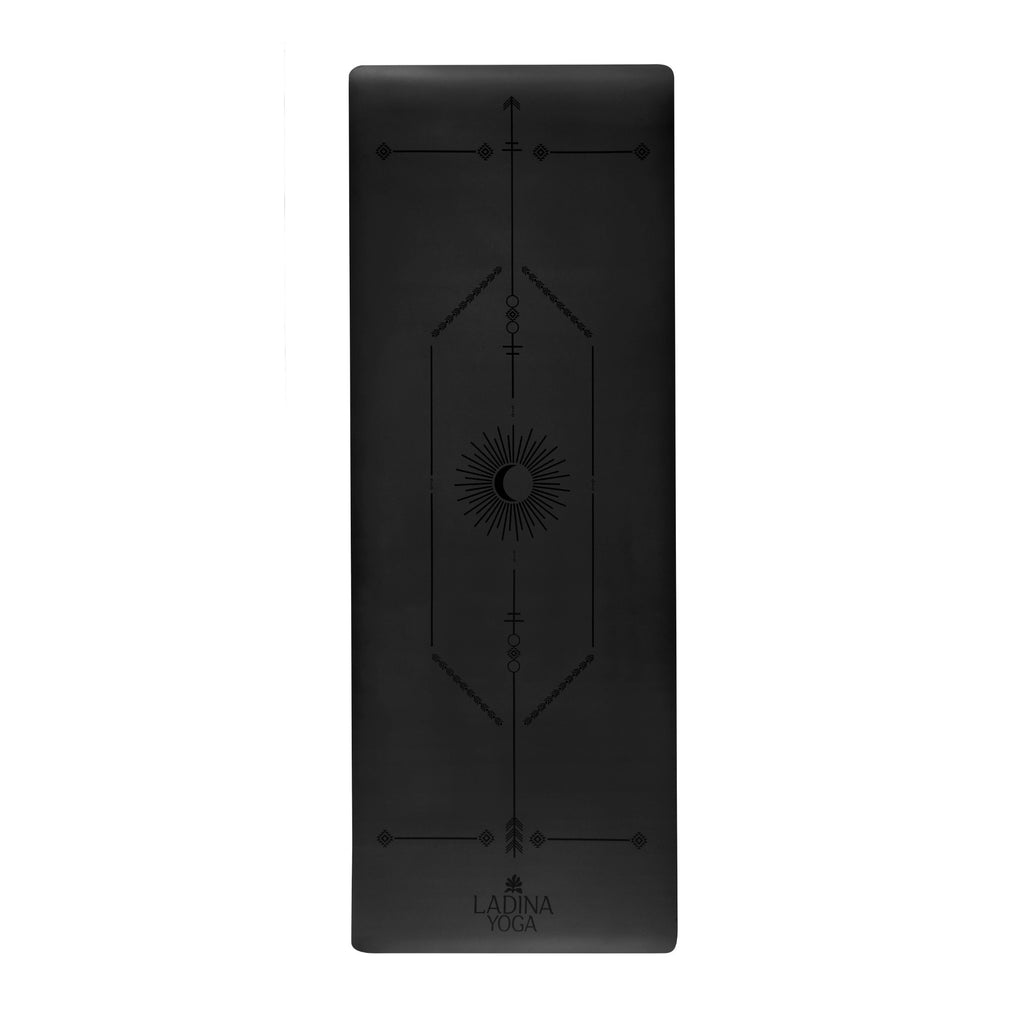 Lightweight Ultra Grip Travel Yoga Mat - Warrior Black