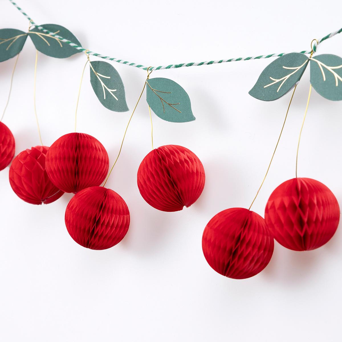 Cherry Honeycomb Party Garland Bunting Cherry Honeycomb Party Garland
