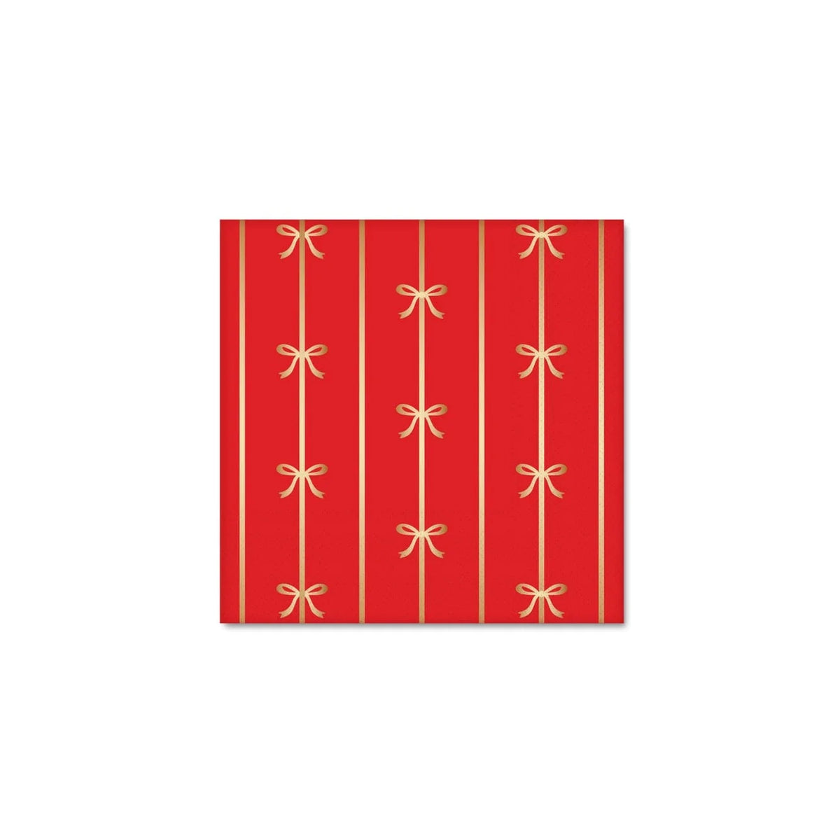 Cherry Red Signature Bow Small Party Napkins x 20 - Bow Party Bonjour Fête Paper Napkins Cherry Red Signature Bow Small Napkins x 20