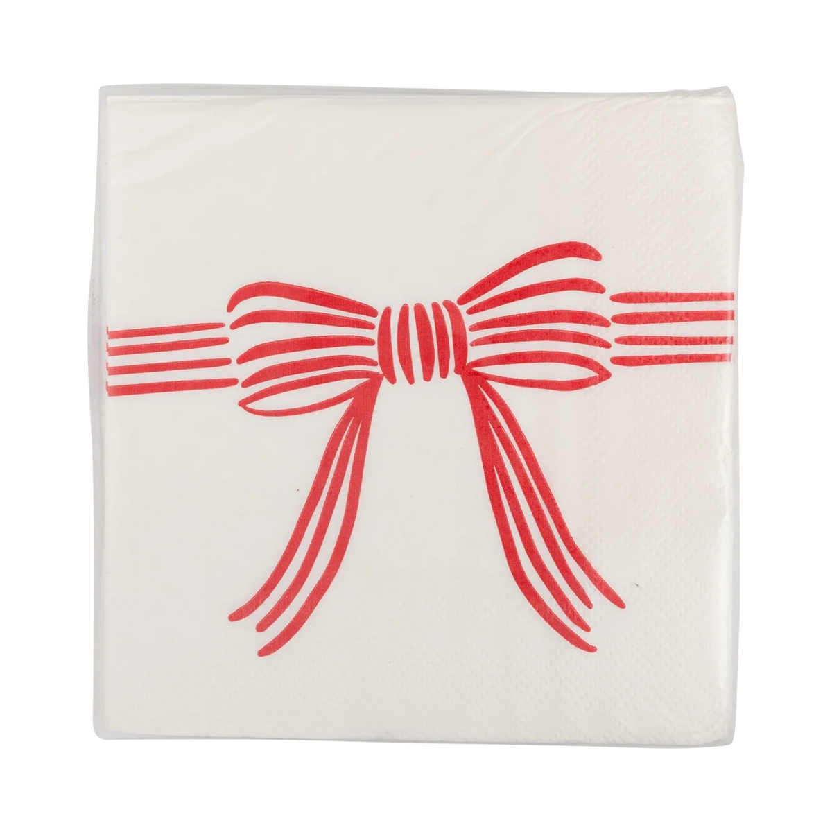 Christmas Bow Cocktail Napkins x 24- Bow  Christmas Supplies Paper Napkins Christmas Bow Cocktail Napkins x 24
