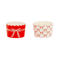 Christmas Bows Jumbo Red & Cream Baking Cups x 40 Disposable Plates Christmas Bows Jumbo Red & Cream Baking Cups x 40
