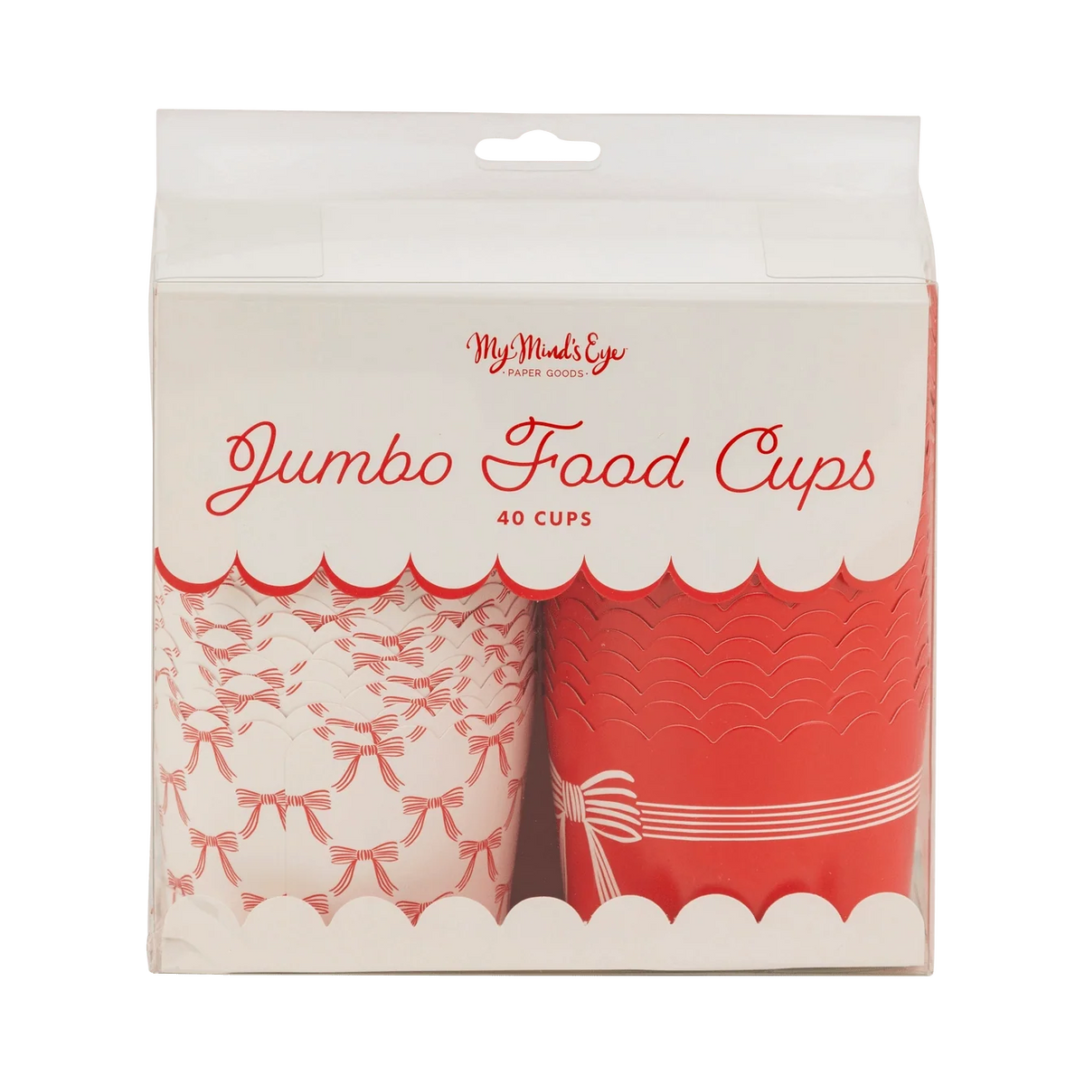 Christmas Bows Jumbo Red & Cream Baking Cups x 40 Disposable Plates Christmas Bows Jumbo Red & Cream Baking Cups x 40