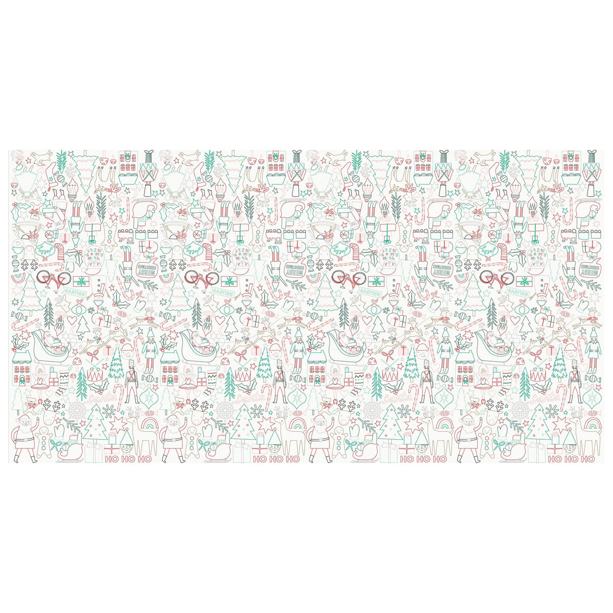 Christmas Colour In Activity Party Tablecloth | Meri Meri Christmas Activities Party Accessories Christmas Colour In Activity Party Tablecloth