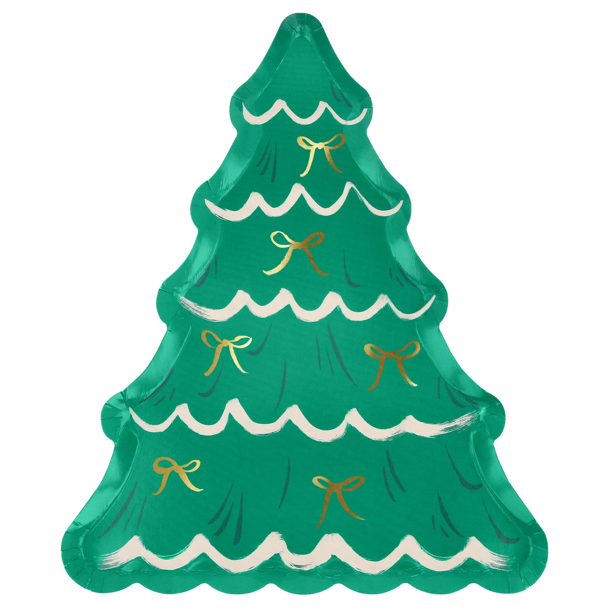 Christmas Tree With Bows Party Plates x 8 | Meri Meri Christmas Table party plates Christmas Tree With Bows Party Plates x 8