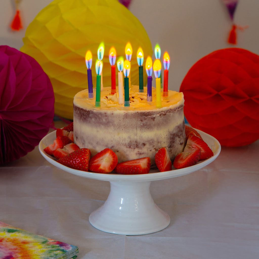 Candles Coloured Flame Birthday Candles x 12