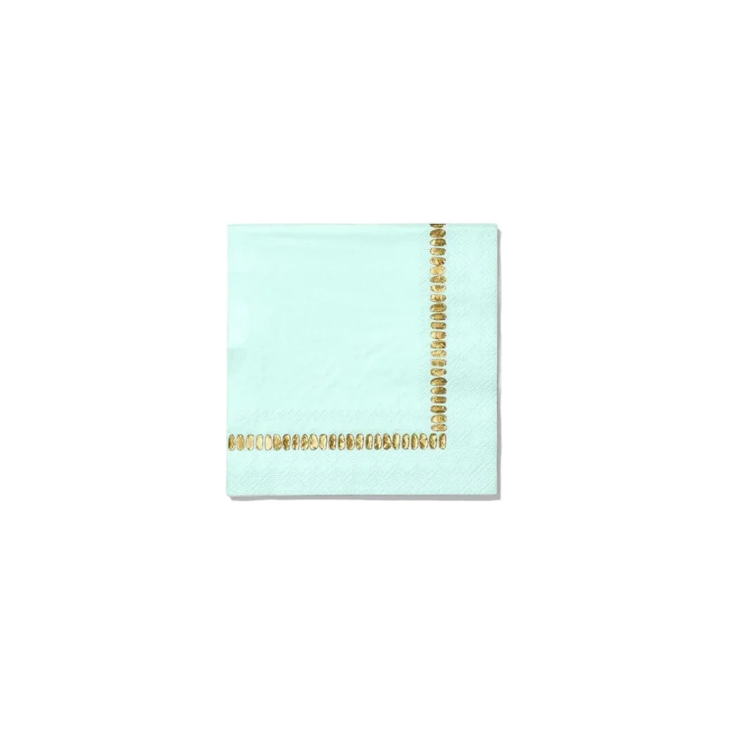 Coterie Party - Mint Green Brushstroke Cocktail Napkins x 25 Paper Napkins Mint Green Brushstroke Cocktail Napkins x 25