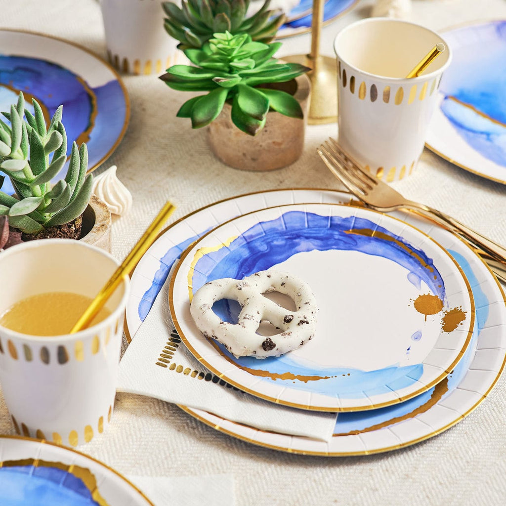 Coterie Party - Ocean Watercolour Small Plates x 10 party plates Ocean Watercolour Small Plates x 10