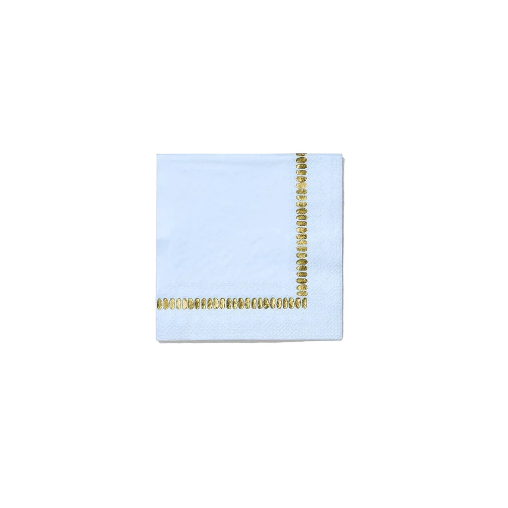 Coterie Party - Pale Blue Brushstroke Cocktail Napkins x 25 Paper Napkins Pale Blue Brushstroke Cocktail Napkins x 25
