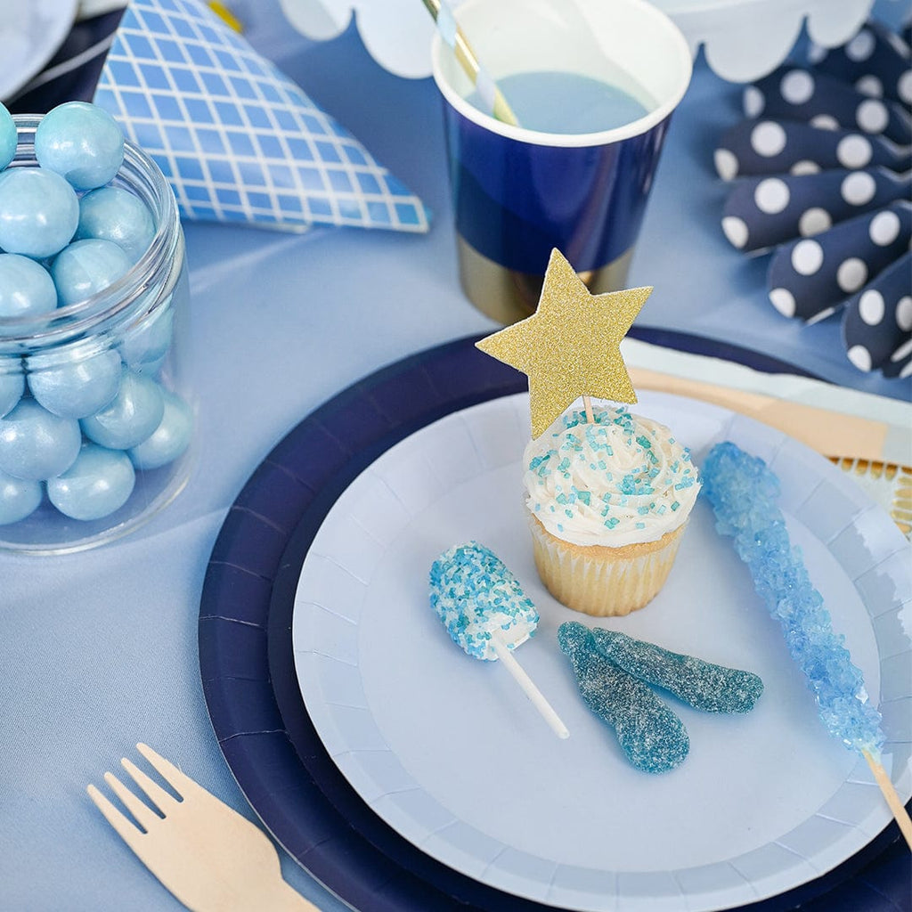 Coterie Party Supplies - Navy and Gold Dip Cups x 10 Party Supplies Navy and Gold Dip Cups x 10