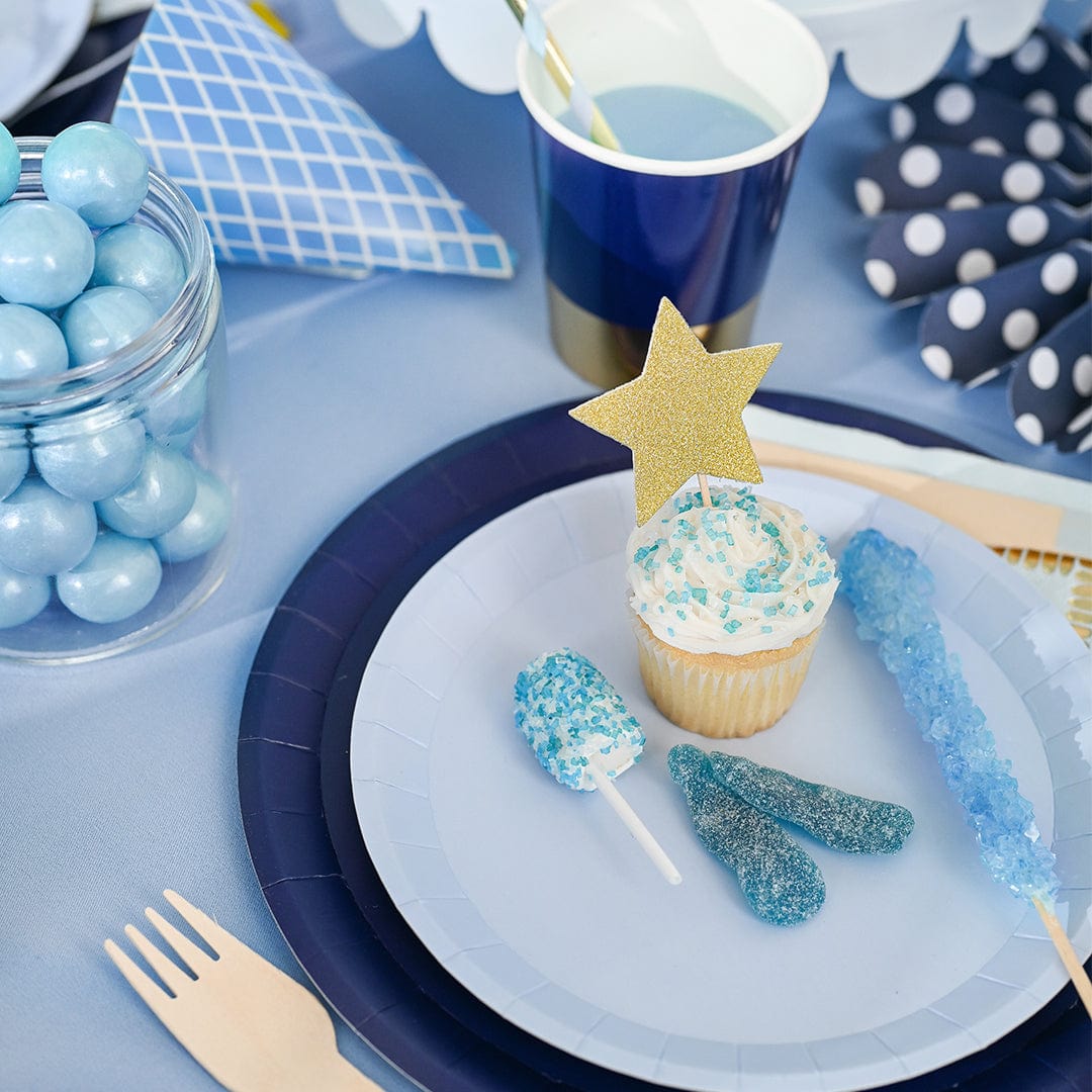 Coterie Party Supplies - Navy and Gold Dip Cups x 10 Party Supplies Navy and Gold Dip Cups x 10