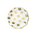 Coterie Party - White and Gold Brushstroke Large Party Plates x 10 Disposable Plates White and Gold Brushstroke Large Party Plates x 10