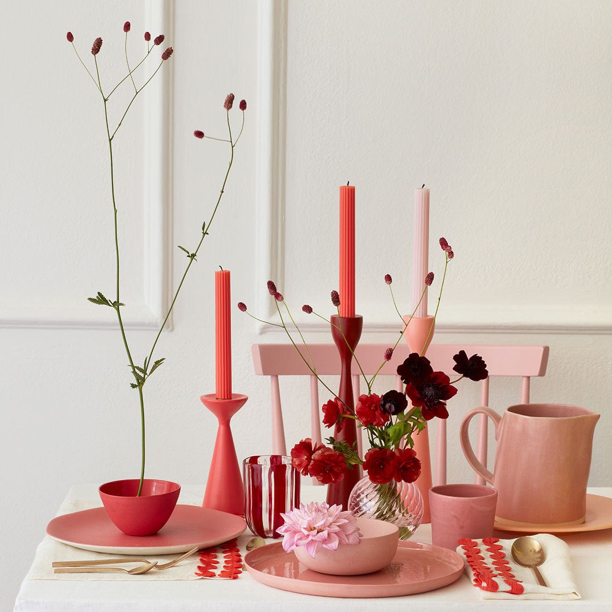 Cotton Candy Pink Table Candles x 2 | Meri Meri Candles Candle Cotton Candy Pink Table Candles x 2