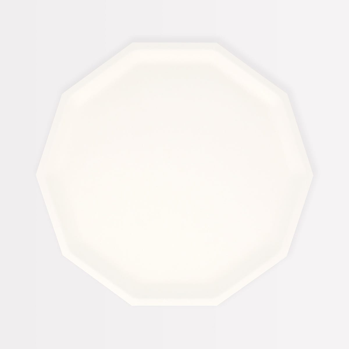 Cream Decagon Compostable Side Party Plates x 8 | Meri Meri party plates Cream Decagon Compostable Side Party Plates x 8