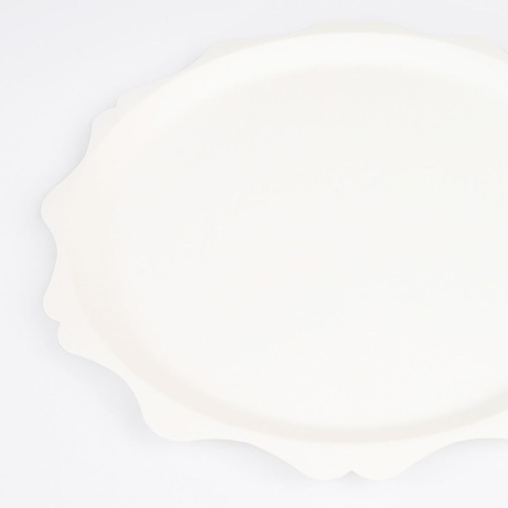 Cream Decorative Edge Compostable Side Party Plates x 8 | Meri Meri party plates Cream Decorative Edge Compostable Side Party Plates x 8