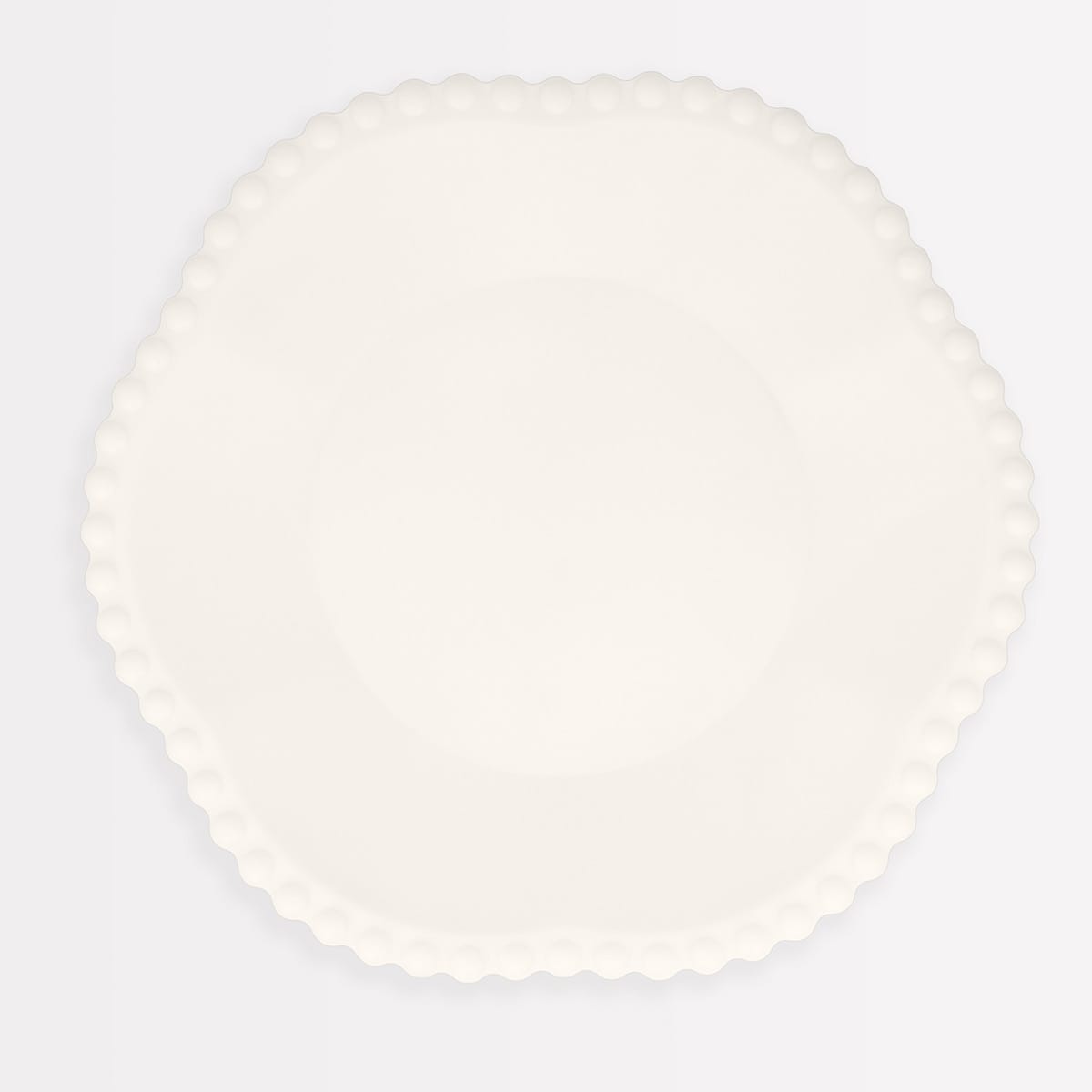 Cream Dot Edged Flower Compostable Dinner Party Plates x 8 | Meri Meri party plates Cream Dot Edged Flower Compostable Dinner Party Plates x 8
