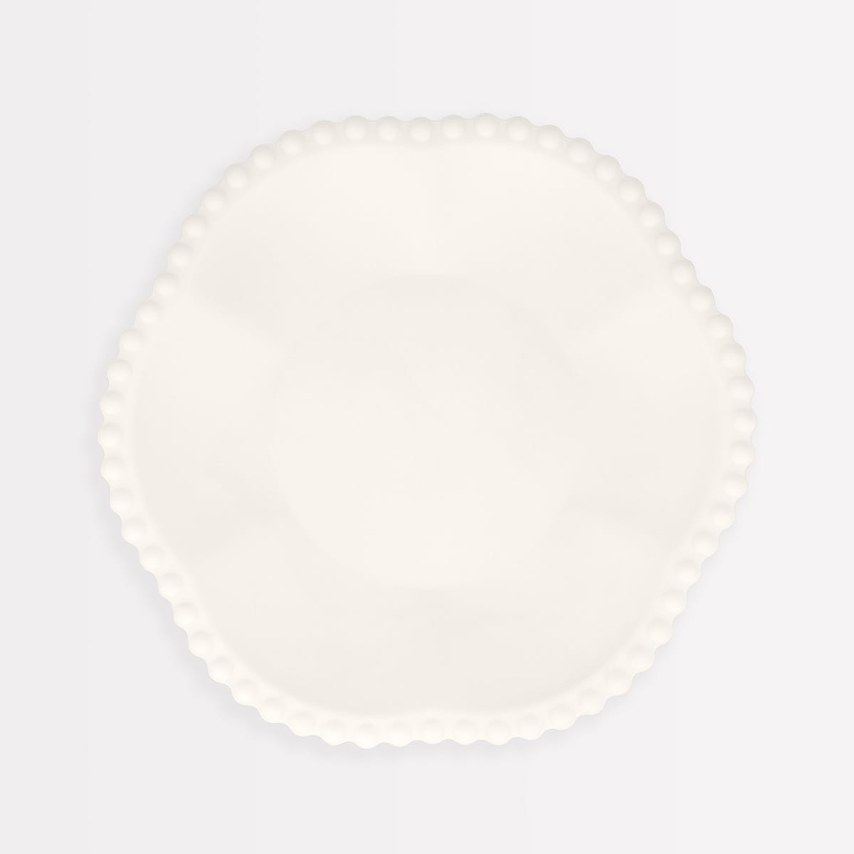 Cream Dot Edged Flower Compostable Side Party Plates x 8 | Meri Meri party plates Cream Dot Edged Flower Compostable Side Party Plates x 8