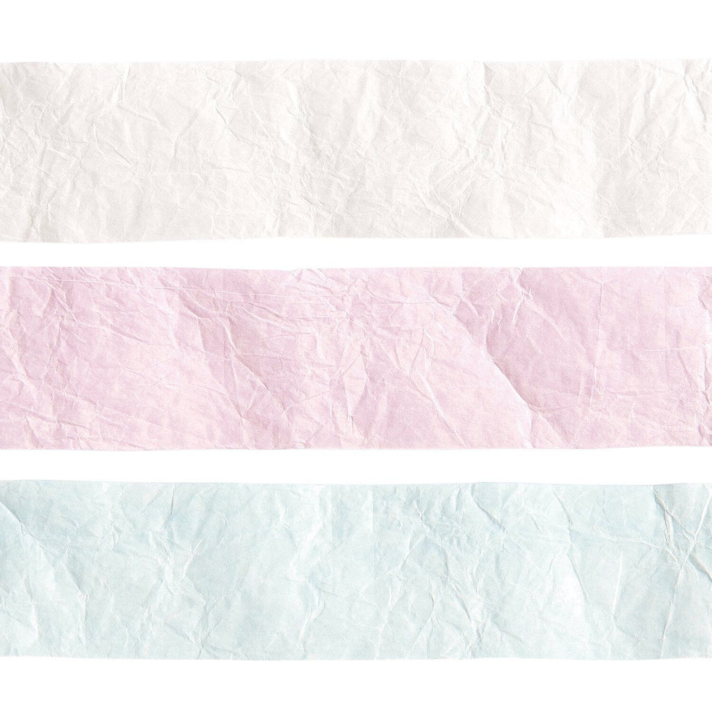 Crumpled Paper Streamer Set x 3 - Pastel Birthday Party streamers Crumpled Paper Streamer Set x 3