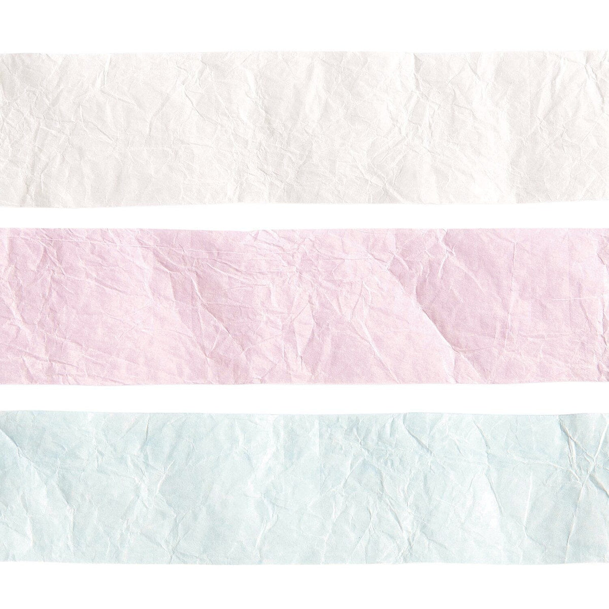 Crumpled Paper Streamer Set x 3 - Pastel Birthday Party streamers Crumpled Paper Streamer Set x 3