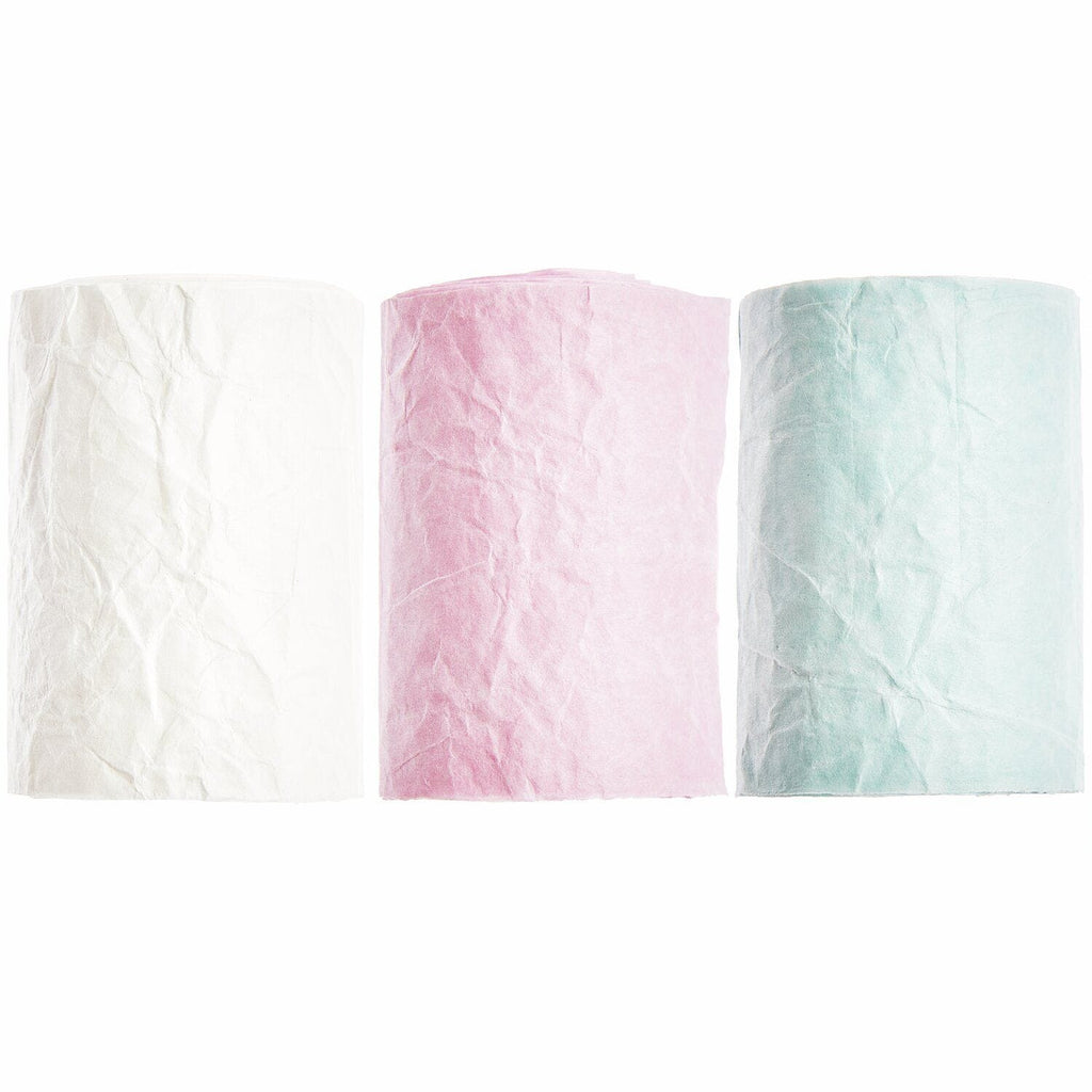 Crumpled Paper Streamer Set x 3 - Pastel Birthday Party streamers Crumpled Paper Streamer Set x 3