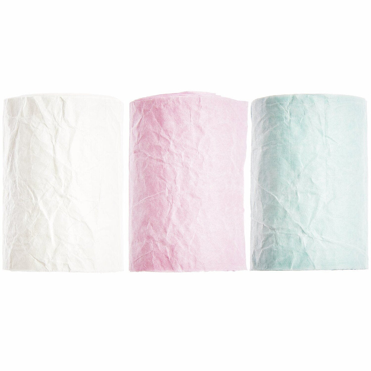 Crumpled Paper Streamer Set x 3 - Pastel Birthday Party streamers Crumpled Paper Streamer Set x 3