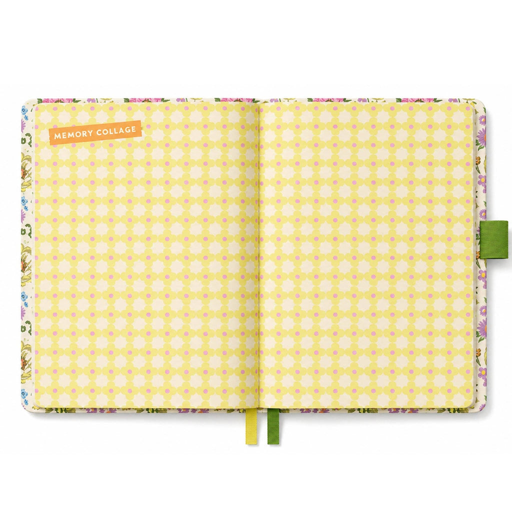 Raspberry Blossom Striped Journal