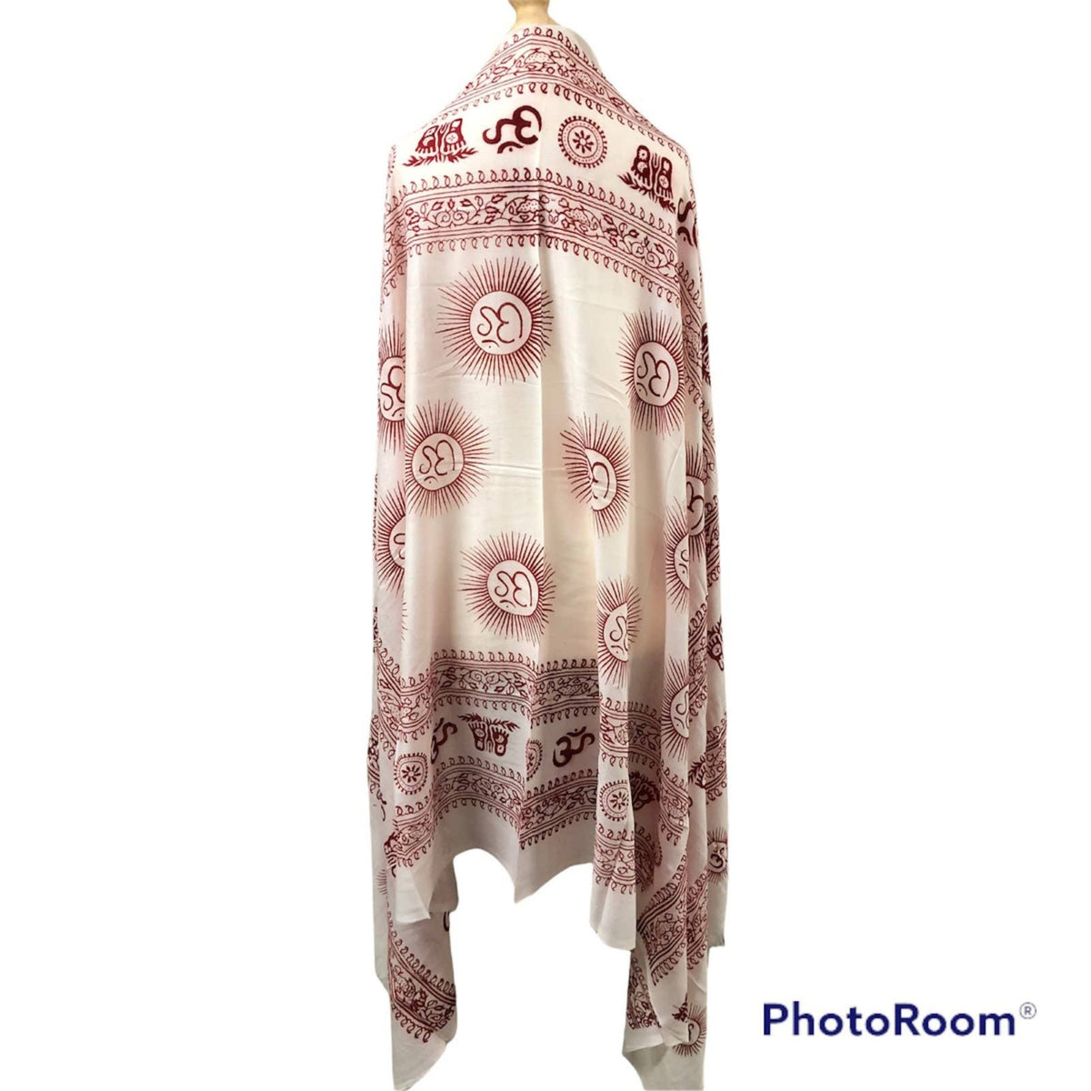 Om Print Cotton Meditation Shawl