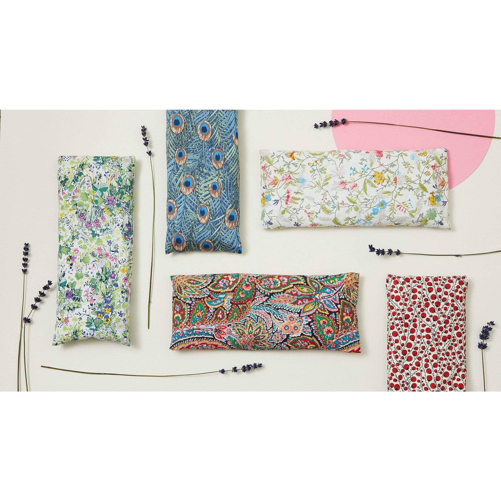 Relaxation Lavender Eye Pillow Green Garden Pattern