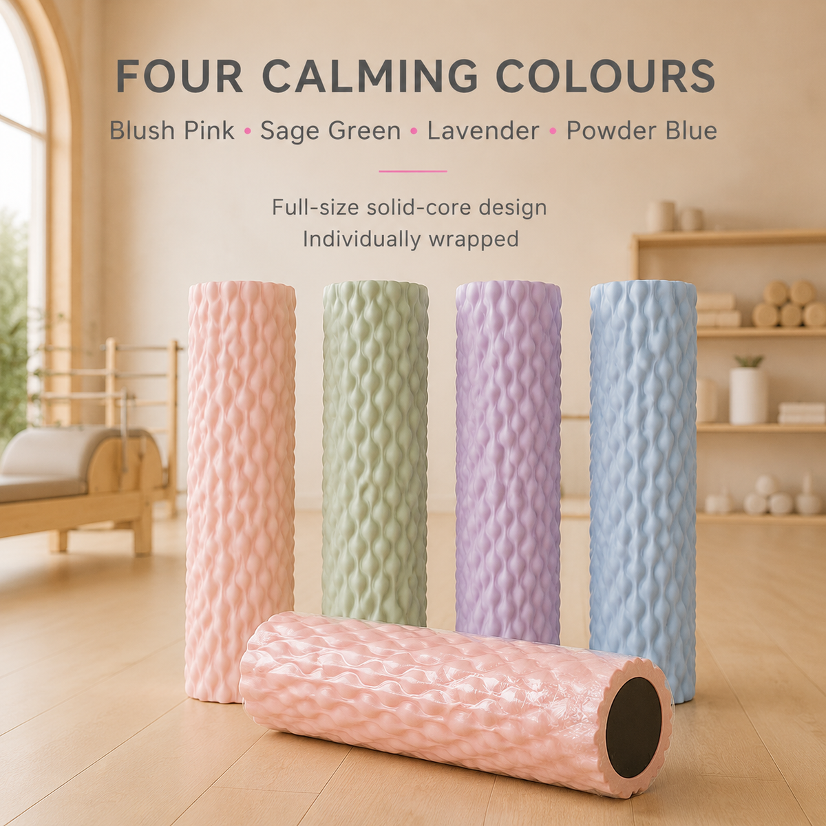 Wave-Textured Foam Roller - 45cm
