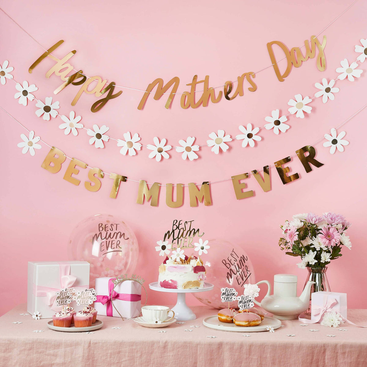 Daisy Flower Party Garland - Daisy Party Decorations Bunting Daisy Flower Party Garland
