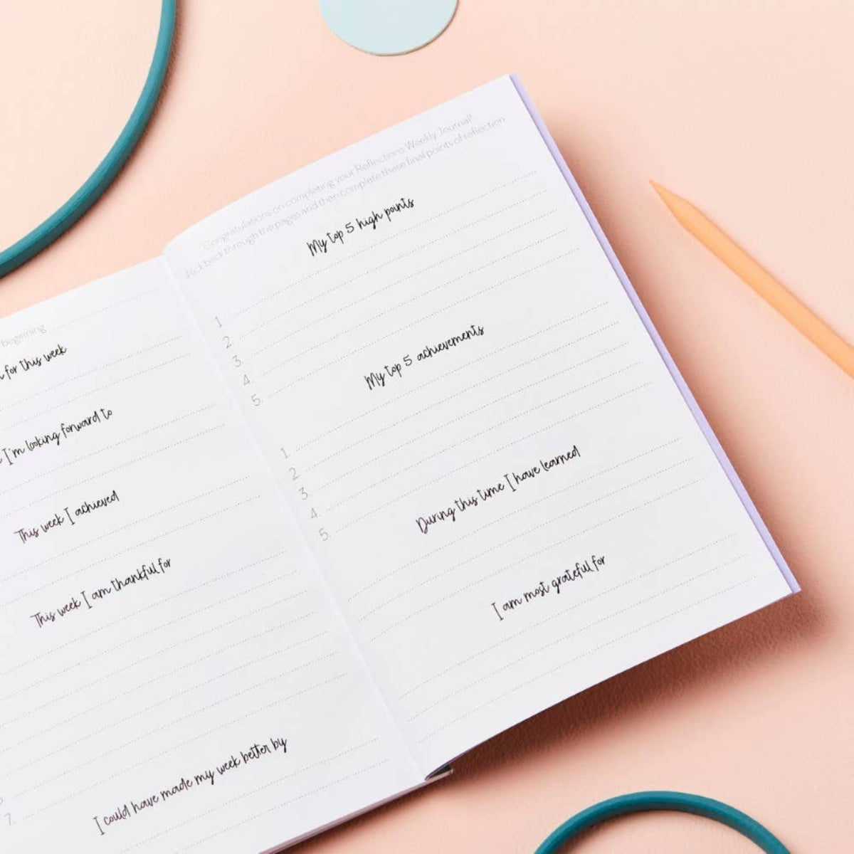 Weekly Reflections Journal
