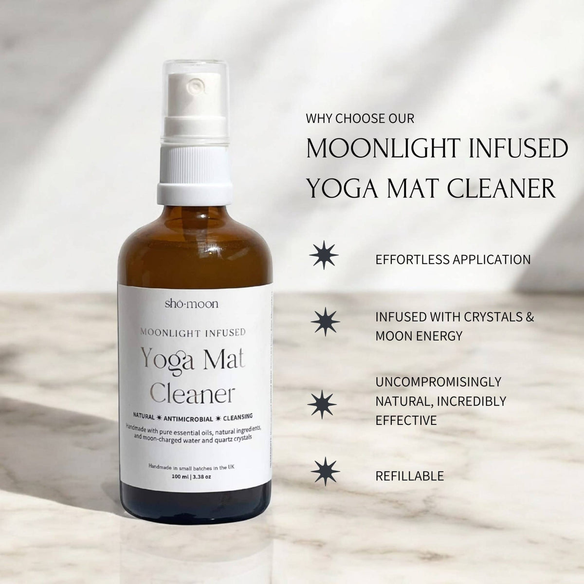 Moonlight Crystal-Infused Yoga Mat Cleaner - 100ml