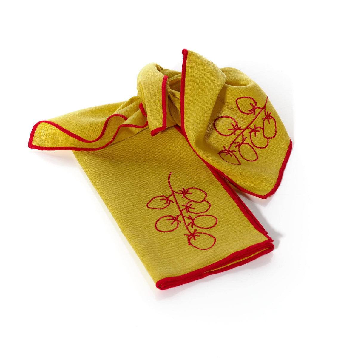 Linen Blend Napkins - Vine Tomatoes, Set of 2