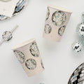 Disco Ball Paper Cups x 8 - Disco Party Supplies Disposable Cups Disco Ball Paper Cups x 8