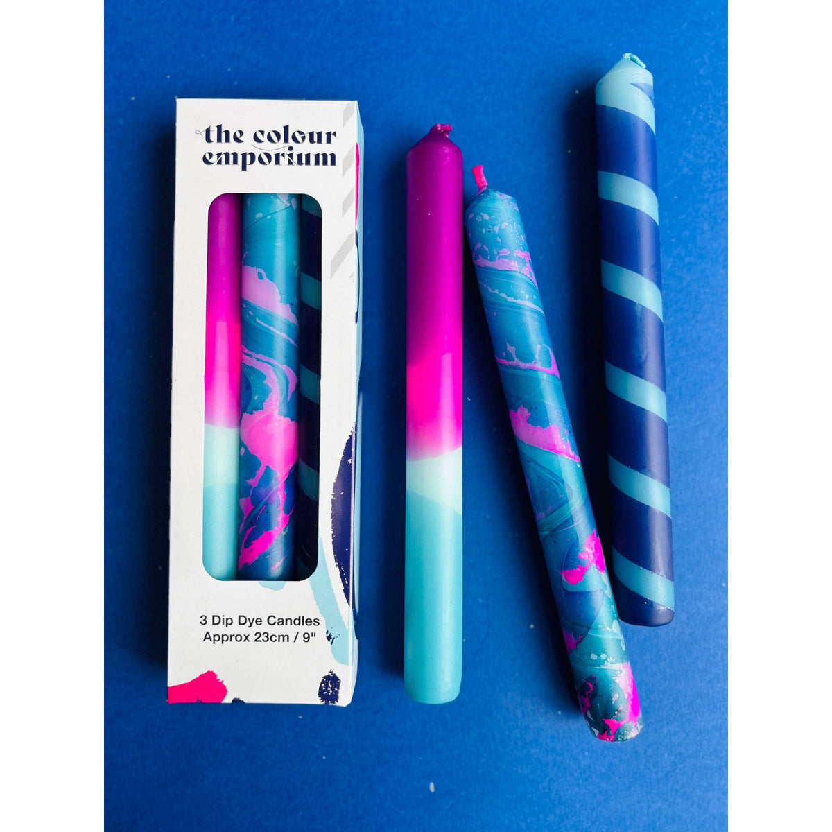 Dip Dye Dinner Candles - Trio