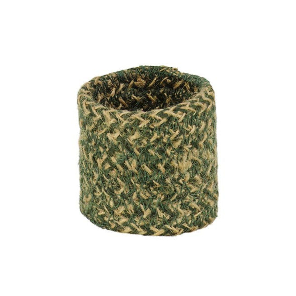 Jute Napkin Rings - Olive & Natural, Set of 4