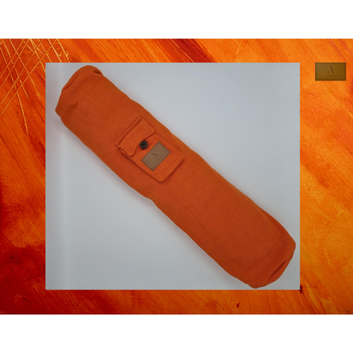 Cotton Linen Yoga Mat Bag - Orange