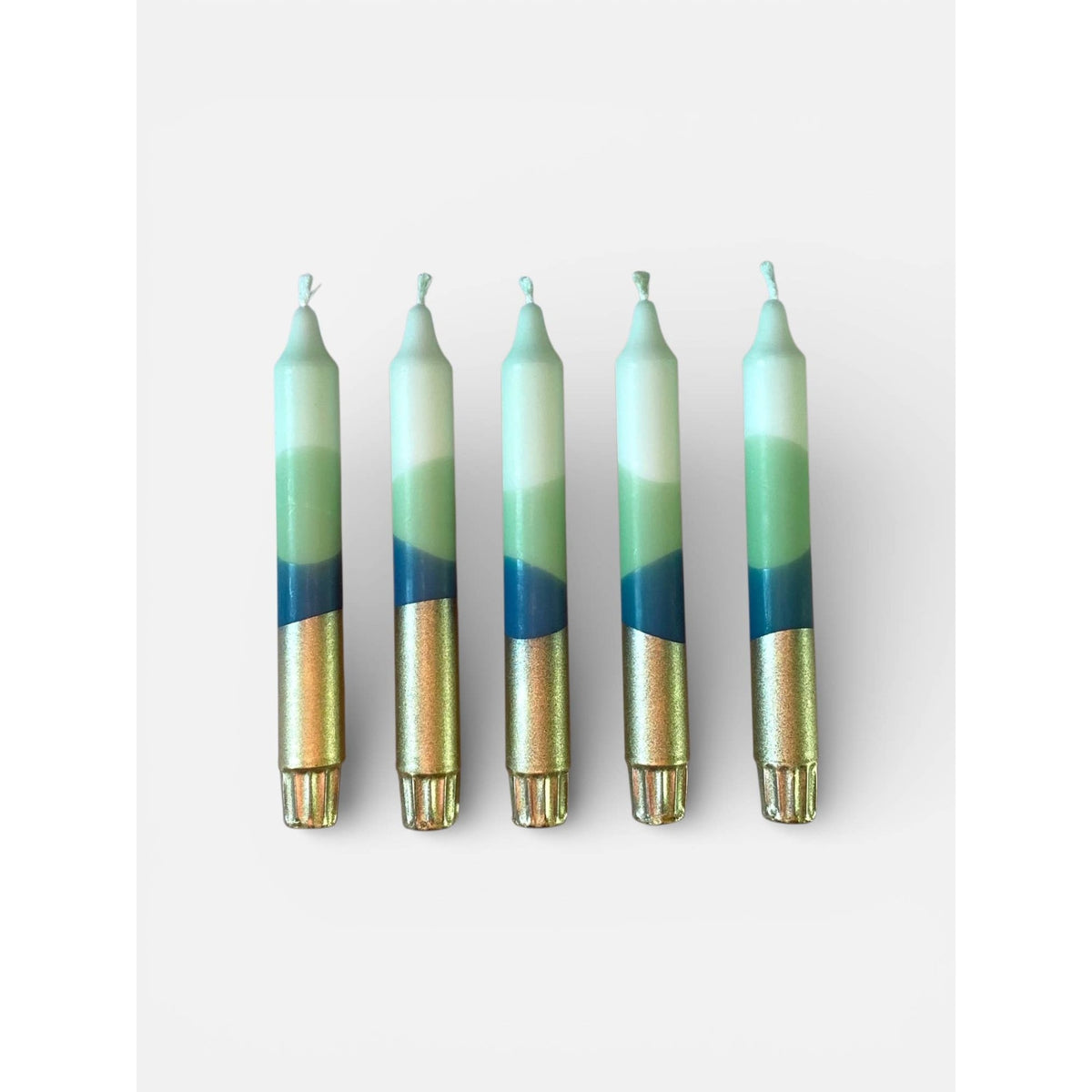 Hand Dipped Dinner Candles - Forest Gold