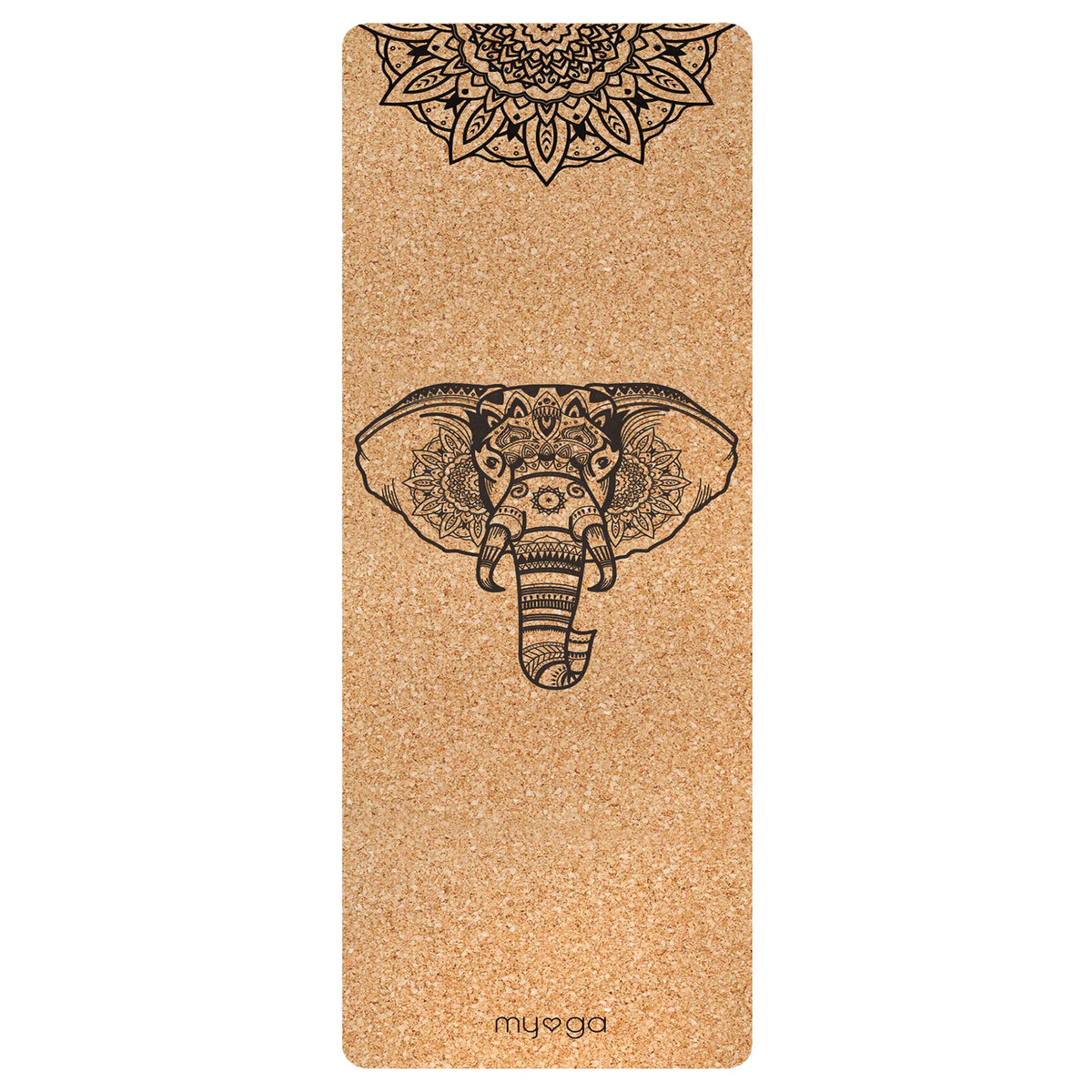 Myga Extra Large Cork Yoga Mat - Elephant