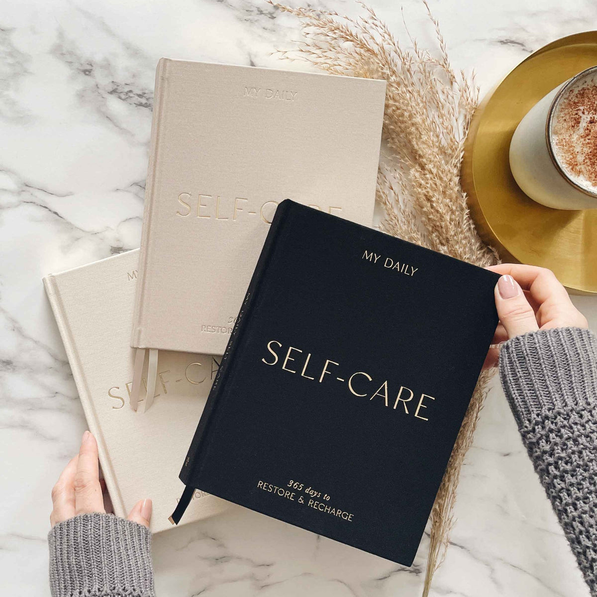 My Daily Self-Care Reflection & Gratitude Journal - Almond