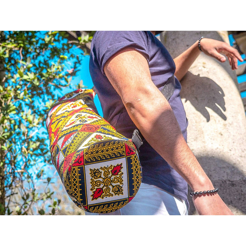 Handmade African Print Yoga Bag - Sunset