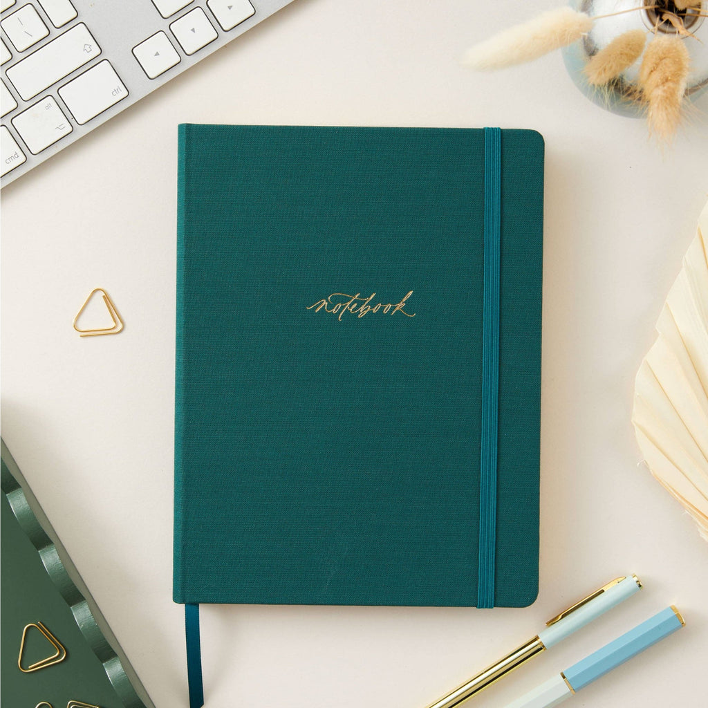 Luxury Cloth Notebook - Juniper Green