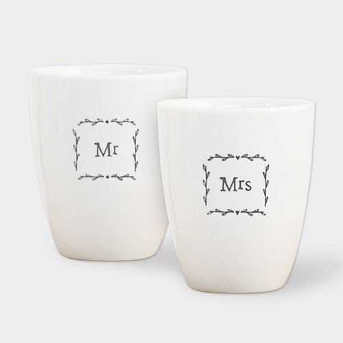 egg cups East of India Egg cup set - Mr & Mrs